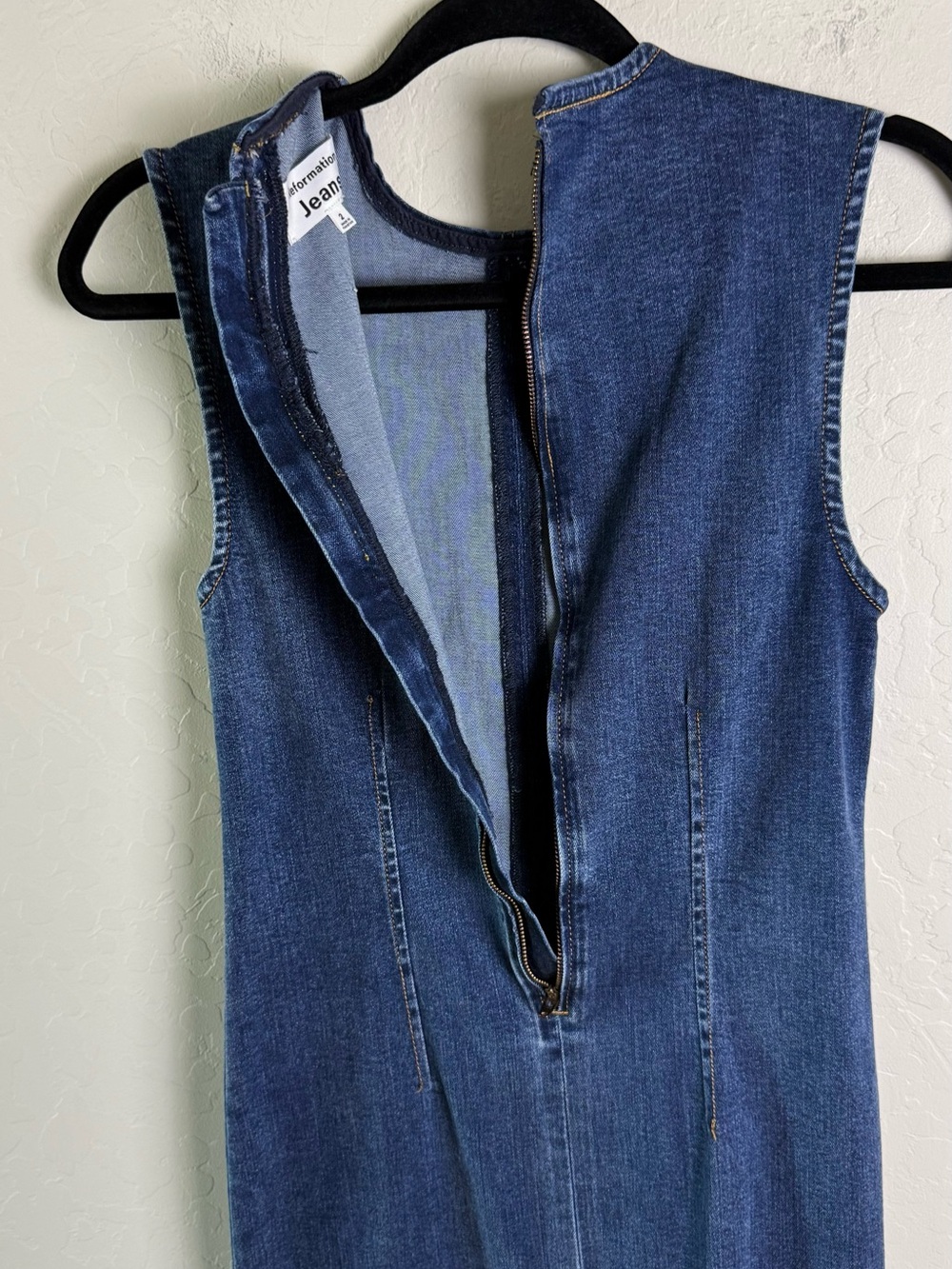 Reformation Jeans Kendi Denim Midi Dress 2 - Picture 9 of 15